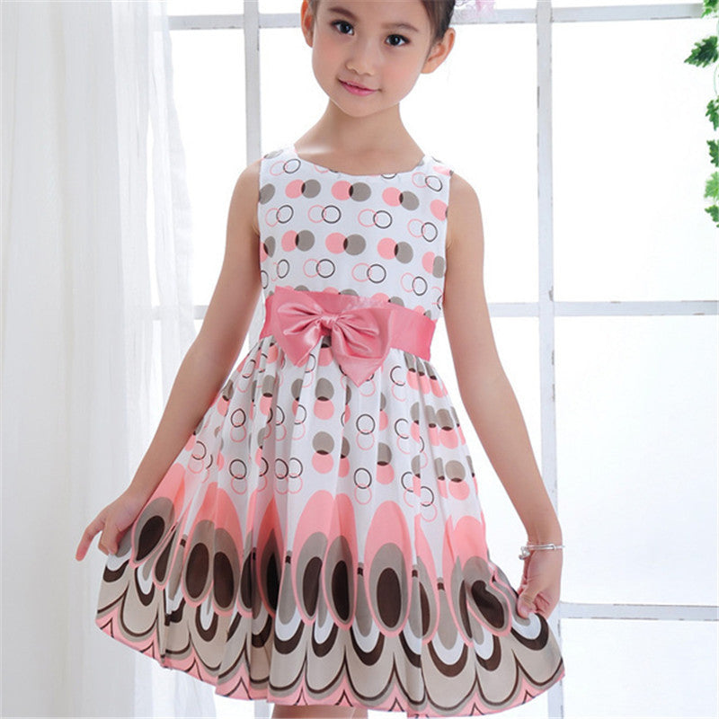 Online discount shop Australia - cotton Blend +Polyester Girls Kids girl dress Princess Bow Tutu Dress One Piece Tops Pageant Tulle shaqun 2-7 years