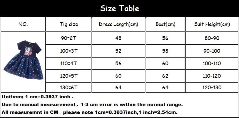 Kids Dresses Sleeve Unicorn Girls Sequins Costume Princess Dress Kids Daily Clothes