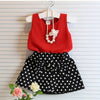 2~7 Years Girls Clothing Sets Pleated Lace Vest Two-piece Children Casual Conjunto Fashion Girls Clothes Suit Skirt - CelebritystyleFashion.com.au online clothing shop australia