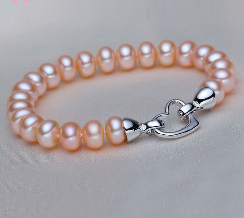 Pearl Jewelry Real Natural Freshwater Pearl Bracelet For Women White Purple Pink Pearls - CelebritystyleFashion.com.au online clothing shop australia