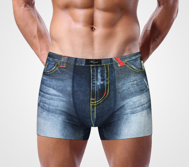 Male Print cowboy underwear cotton boxers panties breathable men's und