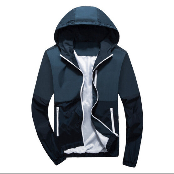 spring new men's jacket sportswear Men Fashion Thin Windbreaker jacket Zipper Coats Outwear men's clothing - CelebritystyleFashion.com.au online clothing shop australia