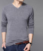 New Fashion Slim Fit Sweater Men Classic Pure Black Pullover Men Solid Color V-Neck Pull Homme Cashmere Wool Sweaters Shirt 6638 - CelebritystyleFashion.com.au online clothing shop australia