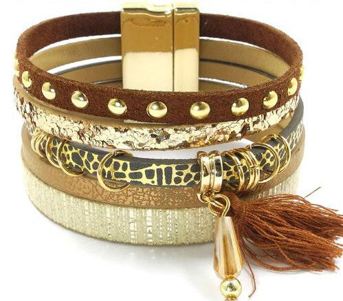 leather bracelet 6 color bracelets winter charm bracelets Bohemian bracelets&bangles for women Christmas gift B1627 - CelebritystyleFashion.com.au online clothing shop australia