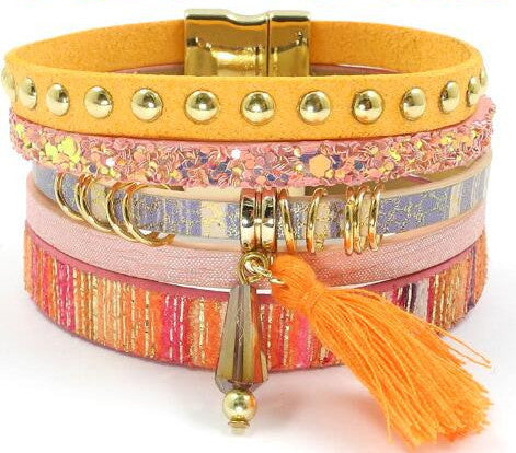 leather bracelet 6 color bracelets winter charm bracelets Bohemian bracelets&bangles for women Christmas gift B1627 - CelebritystyleFashion.com.au online clothing shop australia