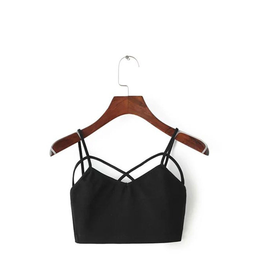 New Sexy Women Cut Out White Bra Bustier Crop Top Bralette Strappy Crochet Cropped Blusas Bandage Halter Tank Tops Camisole Z1 - CelebritystyleFashion.com.au online clothing shop australia