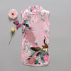 Fashion Chinese Style Flower Birds Cotton Children's Cloth Kids Qipao Dress Sleeveless Summer Girl's Dress - CelebritystyleFashion.com.au online clothing shop australia