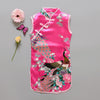 Fashion Chinese Style Flower Birds Cotton Children's Cloth Kids Qipao Dress Sleeveless Summer Girl's Dress - CelebritystyleFashion.com.au online clothing shop australia