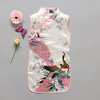 Fashion Chinese Style Flower Birds Cotton Children's Cloth Kids Qipao Dress Sleeveless Summer Girl's Dress - CelebritystyleFashion.com.au online clothing shop australia