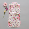 Fashion Chinese Style Flower Birds Cotton Children's Cloth Kids Qipao Dress Sleeveless Summer Girl's Dress - CelebritystyleFashion.com.au online clothing shop australia