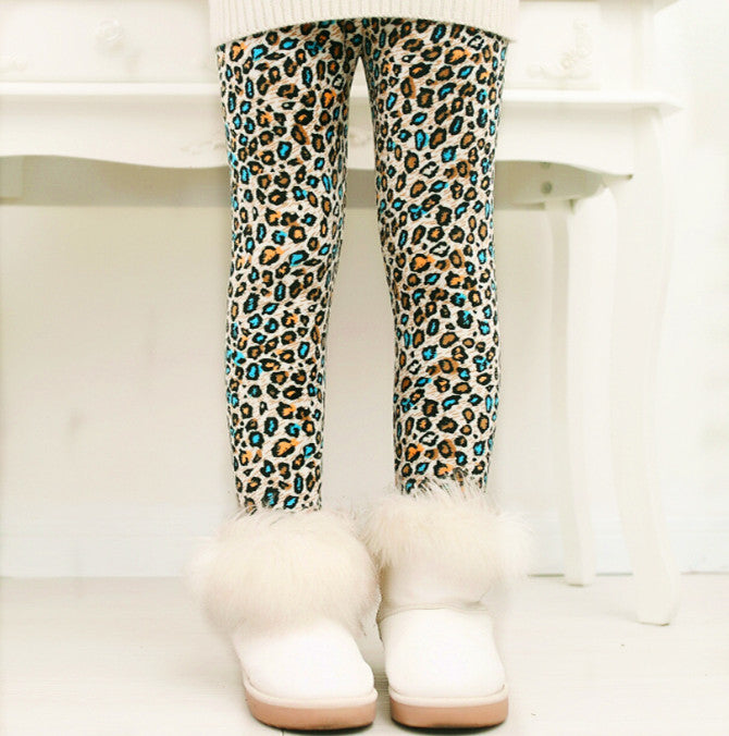 2PCS Girls Leggings Warm Thicken Winter Trousers Plush Velvet Leggings  Pants Footless Leggings : : Fashion