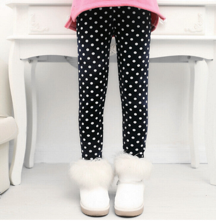 Baby Girls Winter Pants Plus Velvet Thickening Leggings Kids Warm Leggings  Children Girl Skinny Pencil Pants