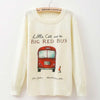 Cat party print Harajuku Wool Blend Brand Knitwear Sweaters Women's Pullover O-neck Long Sleeve fashion Slim Knitted Clothing - CelebritystyleFashion.com.au online clothing shop australia