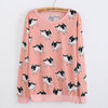 Cat party print Harajuku Wool Blend Brand Knitwear Sweaters Women's Pullover O-neck Long Sleeve fashion Slim Knitted Clothing - CelebritystyleFashion.com.au online clothing shop australia