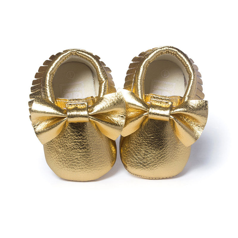 Baby hot sale gold moccasins