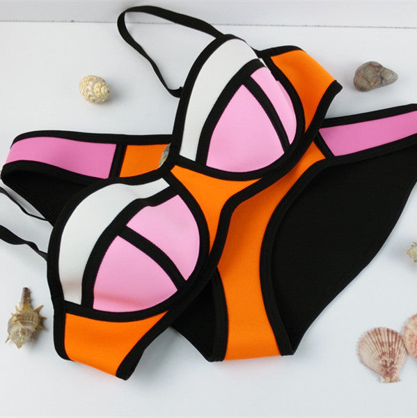 Swimwear Woman Neoprene Material Bikini Summer Sexy Swimsuit Bath Suit