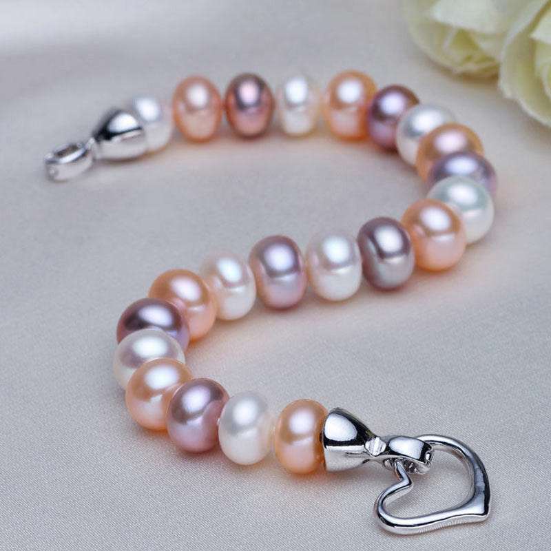 Pearl Jewelry Real Natural Freshwater Pearl Bracelet For Women White Purple Pink Pearls - CelebritystyleFashion.com.au online clothing shop australia