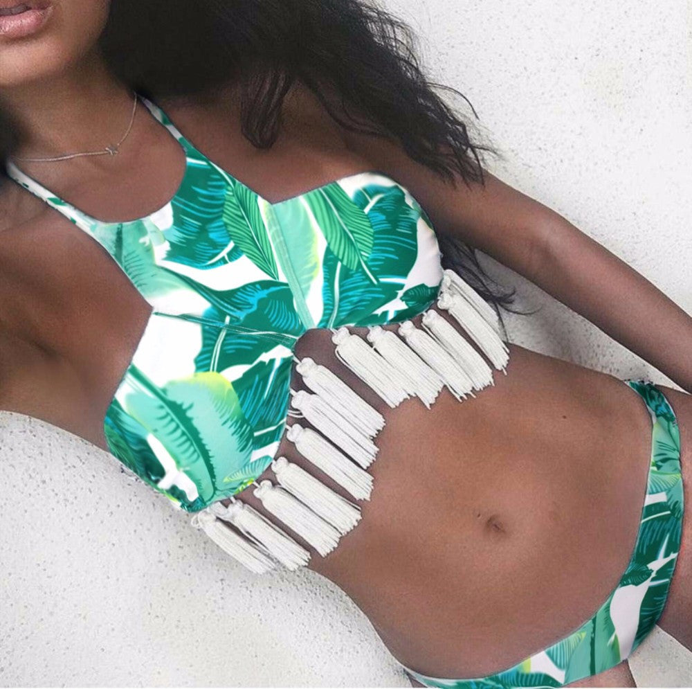 Dropship Sexy Swimsuit Bikini Set Three-Piece Suit Bandage Push-Up  Beachwear Brazilian Swimwear to Sell Online at a Lower Price