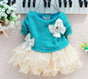 Baby Girl dress Long Sleeve Bow Infants Newborn Baby Clothes Pink Princess Tutu Dress - CelebritystyleFashion.com.au online clothing shop australia