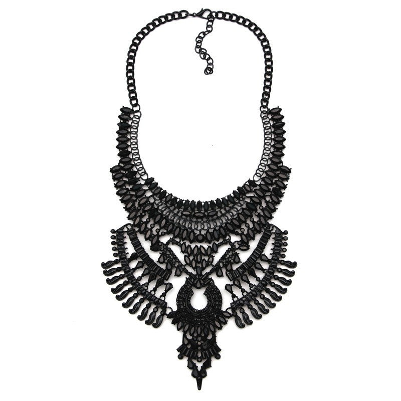 Fashion Women Gun Black Statement Necklaces Pendant Collier Female Collar Choker Maxi Boho Vintage Jewelry Chunky Necklace - CelebritystyleFashion.com.au online clothing shop australia