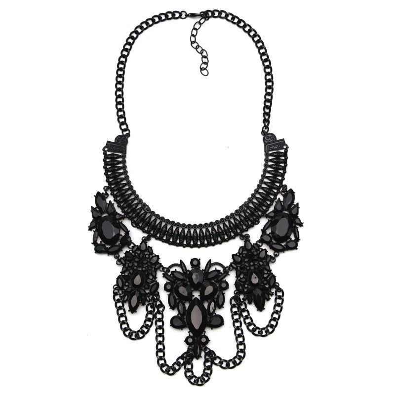 Fashion Women Gun Black Statement Necklaces Pendant Collier Female Collar Choker Maxi Boho Vintage Jewelry Chunky Necklace - CelebritystyleFashion.com.au online clothing shop australia