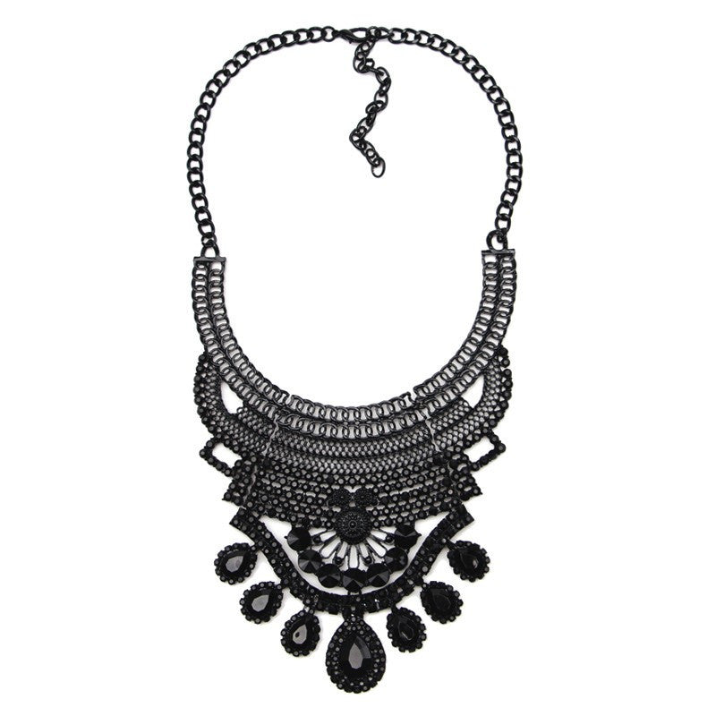 Fashion Women Gun Black Statement Necklaces Pendant Collier Female Collar Choker Maxi Boho Vintage Jewelry Chunky Necklace - CelebritystyleFashion.com.au online clothing shop australia