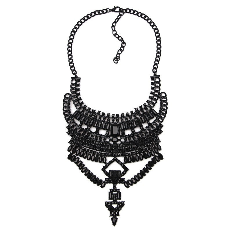 Fashion Women Gun Black Statement Necklaces Pendant Collier Female Collar Choker Maxi Boho Vintage Jewelry Chunky Necklace - CelebritystyleFashion.com.au online clothing shop australia