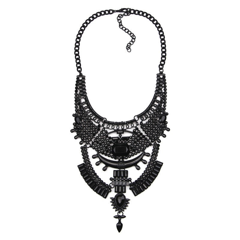 Fashion Women Gun Black Statement Necklaces Pendant Collier Female Collar Choker Maxi Boho Vintage Jewelry Chunky Necklace - CelebritystyleFashion.com.au online clothing shop australia