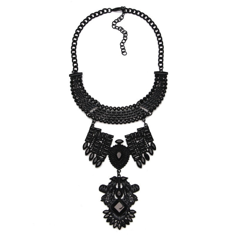 Fashion Women Gun Black Statement Necklaces Pendant Collier Female Collar Choker Maxi Boho Vintage Jewelry Chunky Necklace - CelebritystyleFashion.com.au online clothing shop australia