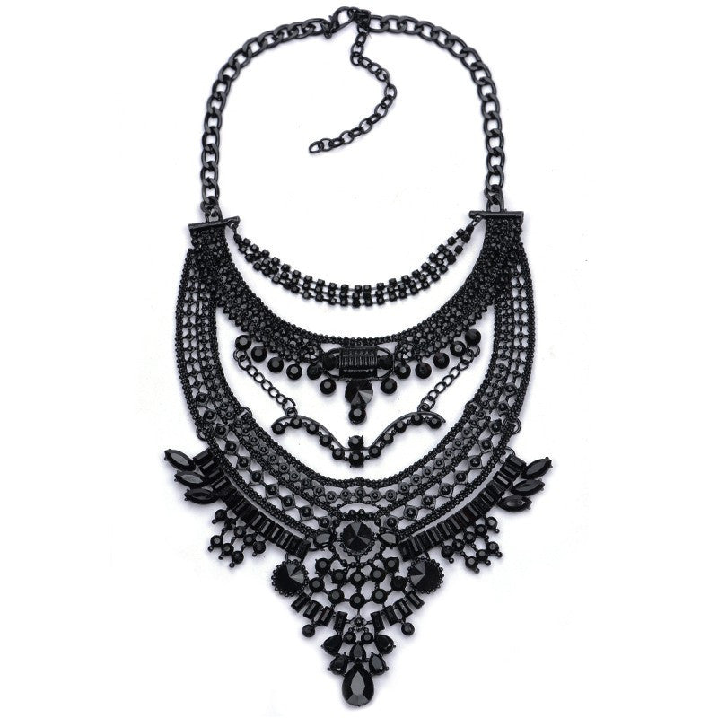 Fashion Women Gun Black Statement Necklaces Pendant Collier Female Collar Choker Maxi Boho Vintage Jewelry Chunky Necklace - CelebritystyleFashion.com.au online clothing shop australia