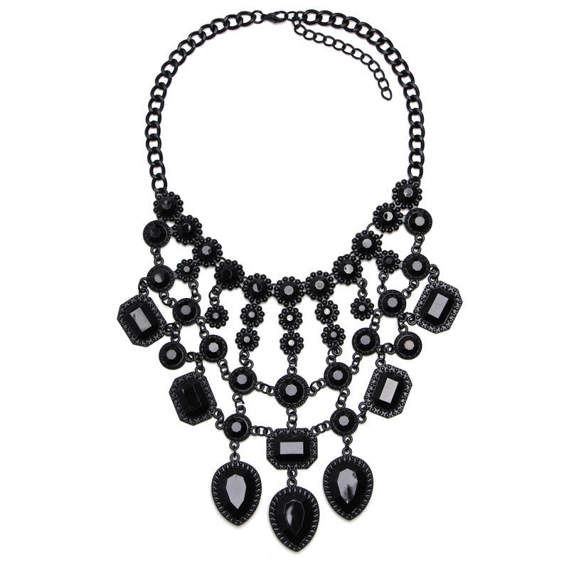 Fashion Women Gun Black Statement Necklaces Pendant Collier Female Collar Choker Maxi Boho Vintage Jewelry Chunky Necklace - CelebritystyleFashion.com.au online clothing shop australia