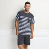 Summer Pijama Classic Stripe Lounge Wear Short-sleeve pants Male Pajama Set - CelebritystyleFashion.com.au online clothing shop australia