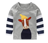 1-8 years Boys T-shirt Kids Tees Baby Boy brand t shirts Children tees Long Sleeve 100% Cotton cardigan sweater jacket shirts - CelebritystyleFashion.com.au online clothing shop australia