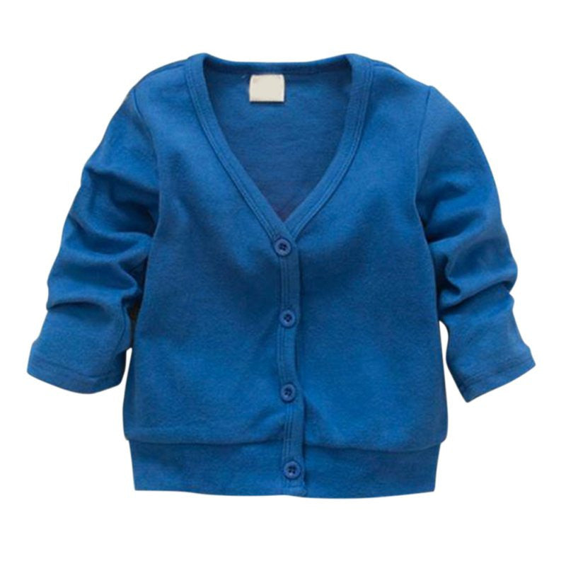 Child Boys Girls V-neck Cardigan Thick Cotton Jacket Coat Casual Comfortable - CelebritystyleFashion.com.au online clothing shop australia