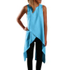 Women Ladies Sexy Asymmetrical Cut Out High Low Tank Tops Summer Casual Loose Beach Bandage Vest Tee Shirts Z1 - CelebritystyleFashion.com.au online clothing shop australia