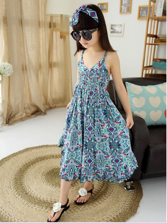 Kids Dresses For Girls Fashion Girls Dresses Summer Floral Bohemian Girl Dress Princess Novelty Kids Clothes Girls Clothes - CelebritystyleFashion.com.au online clothing shop australia