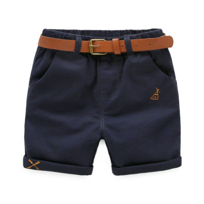 boy child half length pants shorts belt New Kids Summer pants baby solid casual pants - CelebritystyleFashion.com.au online clothing shop australia