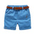 boy child half length pants shorts belt New Kids Summer pants baby solid casual pants - CelebritystyleFashion.com.au online clothing shop australia