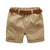 boy child half length pants shorts belt New Kids Summer pants baby solid casual pants - CelebritystyleFashion.com.au online clothing shop australia