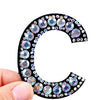 patches rhinestone parches English alphabet letter applique 3D iron on patches for clothing badge paste clothes patch