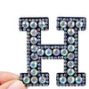 patches rhinestone parches English alphabet letter applique 3D iron on patches for clothing badge paste clothes patch