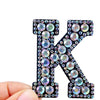 patches rhinestone parches English alphabet letter applique 3D iron on patches for clothing badge paste clothes patch