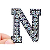 patches rhinestone parches English alphabet letter applique 3D iron on patches for clothing badge paste clothes patch