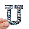 patches rhinestone parches English alphabet letter applique 3D iron on patches for clothing badge paste clothes patch