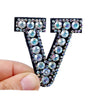 patches rhinestone parches English alphabet letter applique 3D iron on patches for clothing badge paste clothes patch