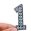 patches rhinestone parches English alphabet letter applique 3D iron on patches for clothing badge paste clothes patch