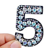 patches rhinestone parches English alphabet letter applique 3D iron on patches for clothing badge paste clothes patch