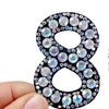 patches rhinestone parches English alphabet letter applique 3D iron on patches for clothing badge paste clothes patch