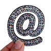 patches rhinestone parches English alphabet letter applique 3D iron on patches for clothing badge paste clothes patch