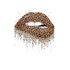 Leopard Print Lips Patches For Clothes Heat Transfer Thermal Stickers DIY Washable T-Shirts Iron On Transfer  Girls Lips Patches